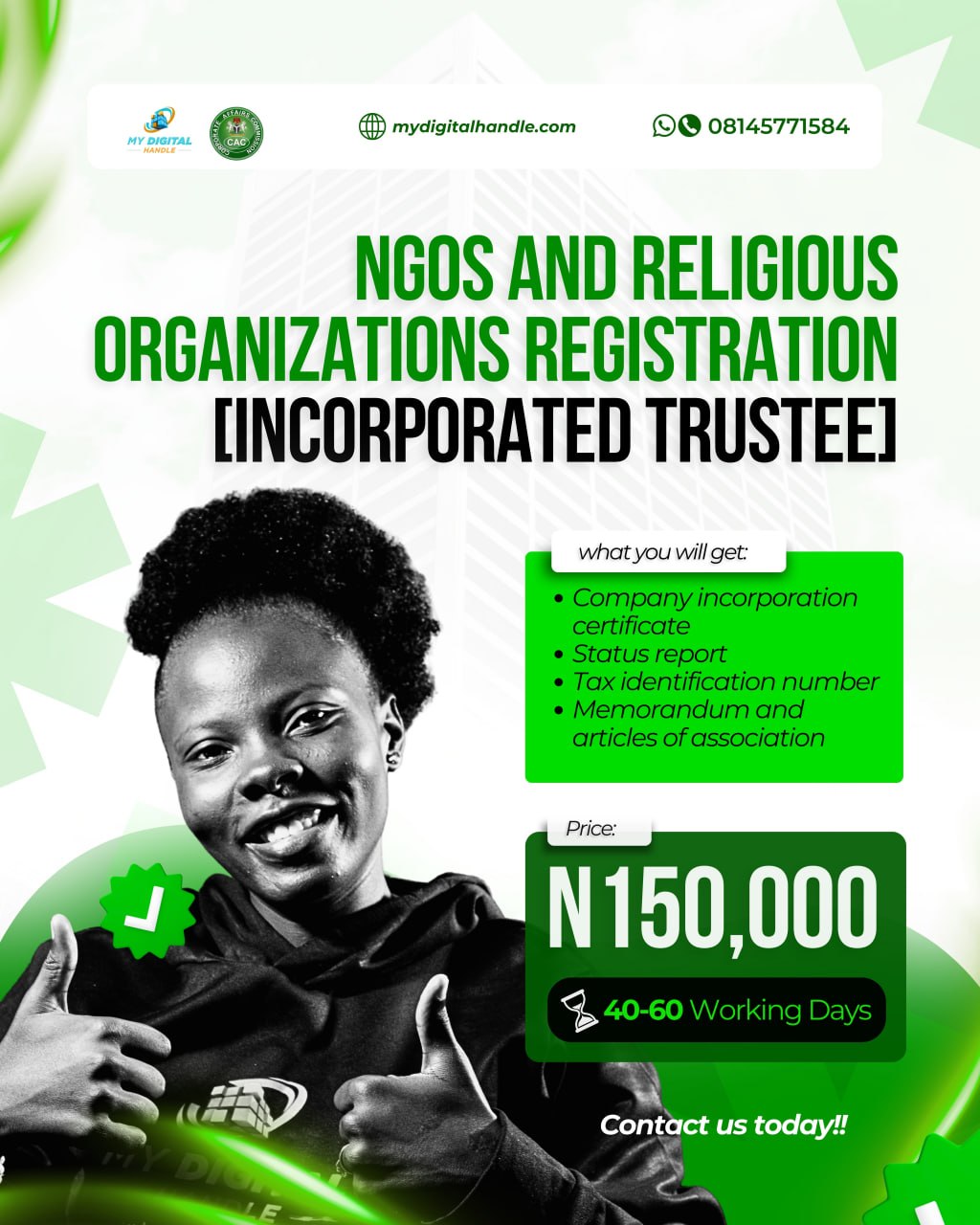 NGO registration = cacregistrationwithMDH = all business registrations expert in Nigeria